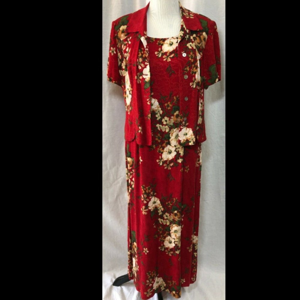 K Studio Women's Floral Dress - Size 8 - Chest 38"